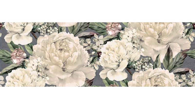 Gracia grey flower satin 20x60  - керамічна плитка від Cersanit