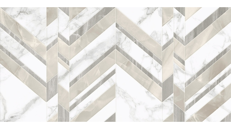 Marmo Bianco шеврон - керамічна плитка від Golden Tile
