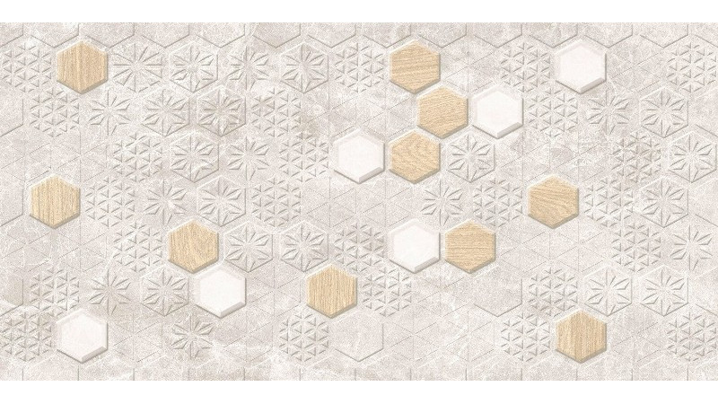 Zen hexagon бежевий - керамічна плитка від Golden Tile