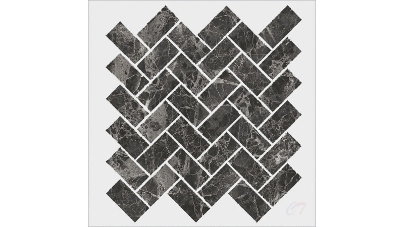 Sephora black mosaic 297x286 - керамічна плитка від Opoczno